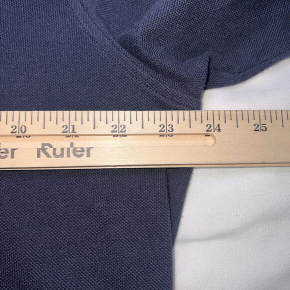 Palm Angels Polo Shirt Size SEE MEASUREMENTS Navy Blue Sartorial Tape Long Sleev - Picture 7 of 14